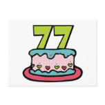 77 Year Old Birthday Cake Postcard