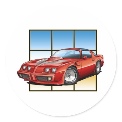 78-81 Firebird Sticker by grapeapedesign