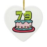 79 Year Old Birthday Cake Christmas Ornaments