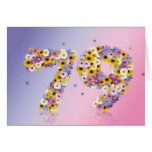 79th birthday card with flowery letters