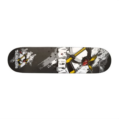 7 3/8" Jersey Penguins Skateboard Deck by sputnik20