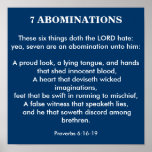 7 ABOMINATIONS PRINT