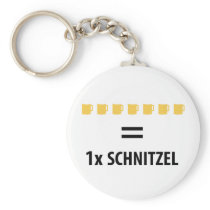 7 Bier gleich 1 Schnitzel Key Chain