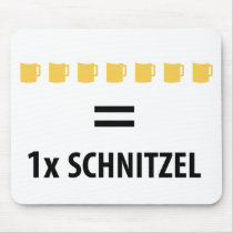 7 Bier gleich 1 Schnitzel Mouse Pad