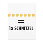 7 Bier gleich 1 Schnitzel postcards