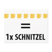 7 Bier gleich 1 Schnitzel Post Card