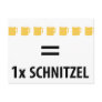 7 Bier gleich 1 Schnitzel Post Card