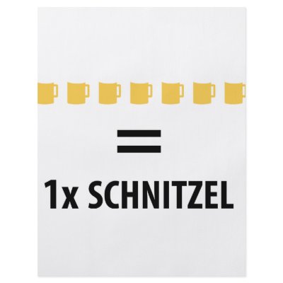 7 Bier sind ein Schnitzel icon Flyer Design by TomaniacLines