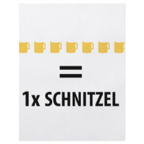 7 Bier sind ein Schnitzel icon Flyer Design