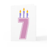 7 Birthday Candles (Pink / Purple)