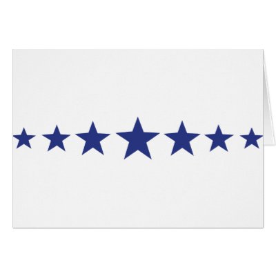 7 blue stars greeting card by TomaniacLines