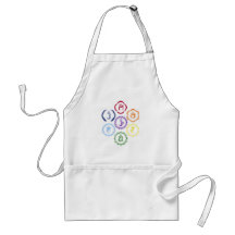 7 Chakras in a Circle Aprons