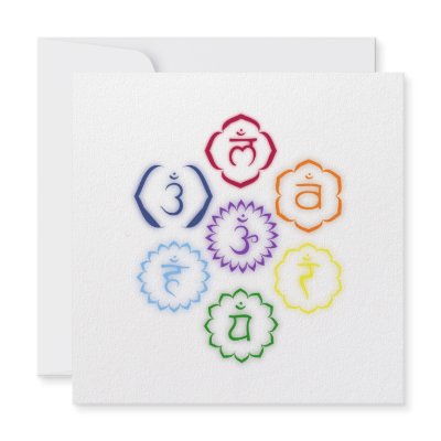 7 Chakras in a Circle Personalized Announcement by livingzen
