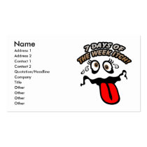 7 days of the week itch! business cards