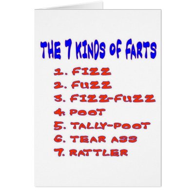 7 KINDS OF FARTS CARD by ALMOUNT