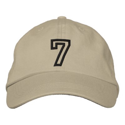 "7" Small Athletic Number by ZazzleEmbroidery