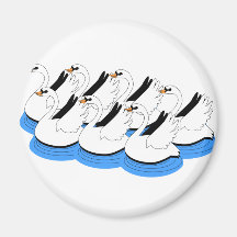 7 Swans Swimming Magnet