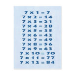 #7 Times Table Collectable Postcard