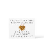 7 Words For A Long and Happy Marriage Postcards