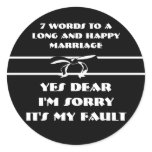 7 Words For A Long and Happy Marriage stickers