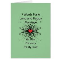 7 Words For A Long Marriage Card