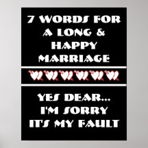 7 Words To A Long And Happy Marriage - Poster