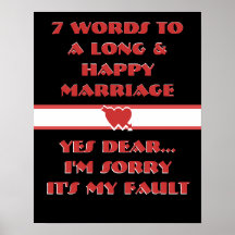7 Words To A Long And Happy Marriage - Poster