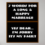 7 Words To A Long And Happy Marriage - Poster
