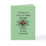 7 Words To A Long Marriage cards