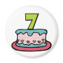7 Year Old Birthday Cake Fridge Magnet