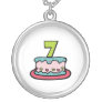 7 Year Old Birthday Cake Custom Necklace
