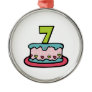 7 Year Old Birthday Cake Christmas Tree Ornament