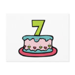 7 Year Old Birthday Cake Post Cards