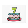 7 Year Old Birthday Cake Post Cards