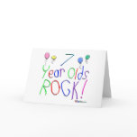 7 Year Olds Rock ! Card
