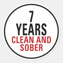 7 Years Clean and Sober Sticker