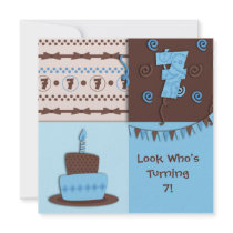 7th Birthday : Boy : Invitation