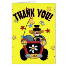 7th Birthday Clown Greeting Card