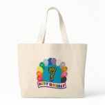7th Birthday Gifts with Assorted Balloons Tote Bag