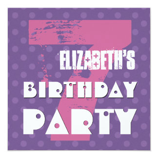 Birthday 7 Years Old Cards & Invitations | Zazzle.co.uk
