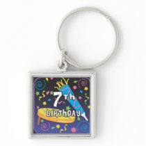 7th Birthday Party keychains