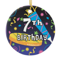 7th Birthday Party ornaments