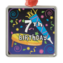 7th Birthday Party ornaments