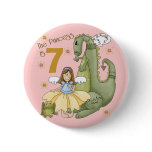 7th Birthday Princess Pins
