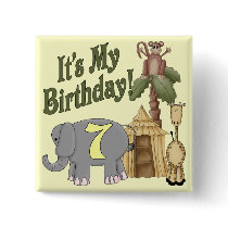 7th Birthday Safari Pins