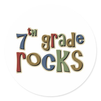 7th Grade Rocks Seventh Stickers by TeeShirtsTShirts
