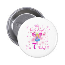 7th Little Angel Birthday buttons