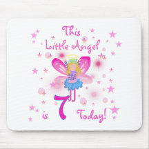 7th Little Angel Birthday Mousepad
