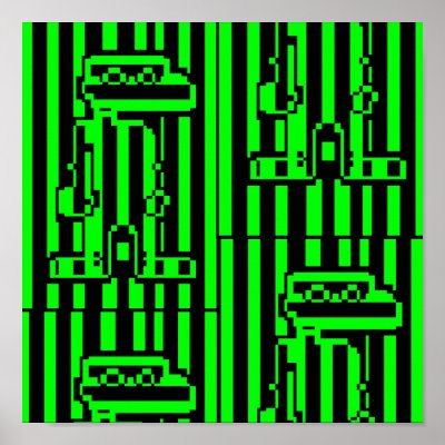 80's vid game, 80's vid game, 80&apos... print by Philly_Willy