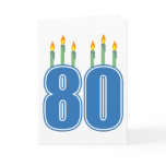 80 Birthday Candles (Blue / Green) cards